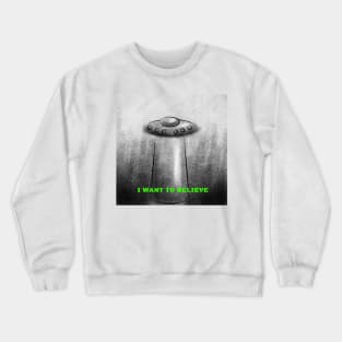 "I want to believe" ex files transparent Crewneck Sweatshirt